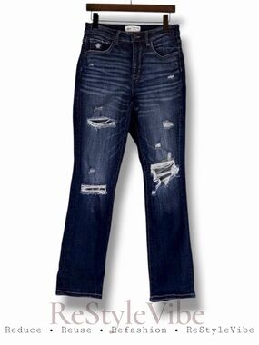 BKE Women’s Size 28 Denim Jeans Mom Jean High Rise Fit Stretch Destructed Style
